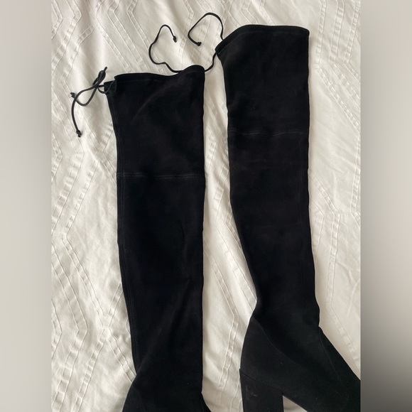 Stuart Weitzman Tieland Over The Knee OTK Boot - Black Suede - 8.5 US - Picture 4 of 16